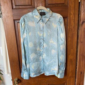 Vintage Fendi Blouse in Light Blue